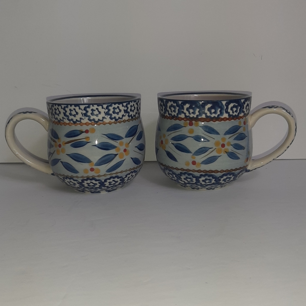 Temptations Old World Blue Coffee Cups